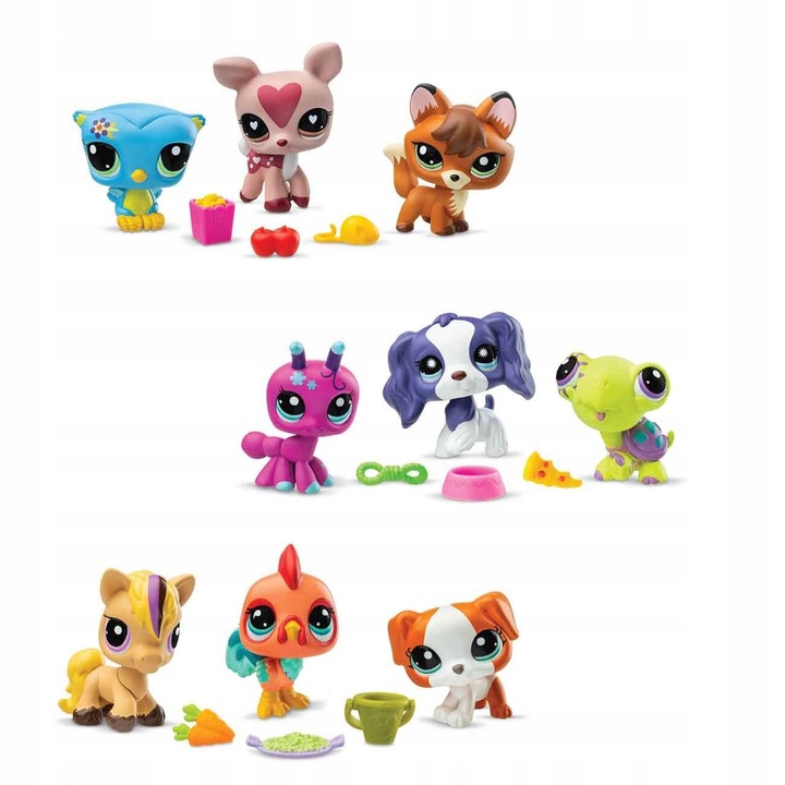 LITTLEST PET SHOP TUBA ZESTAW 3 FIGUREK ZWIERZĄTEK +AKCESORIA SERIA 3 (FIGU