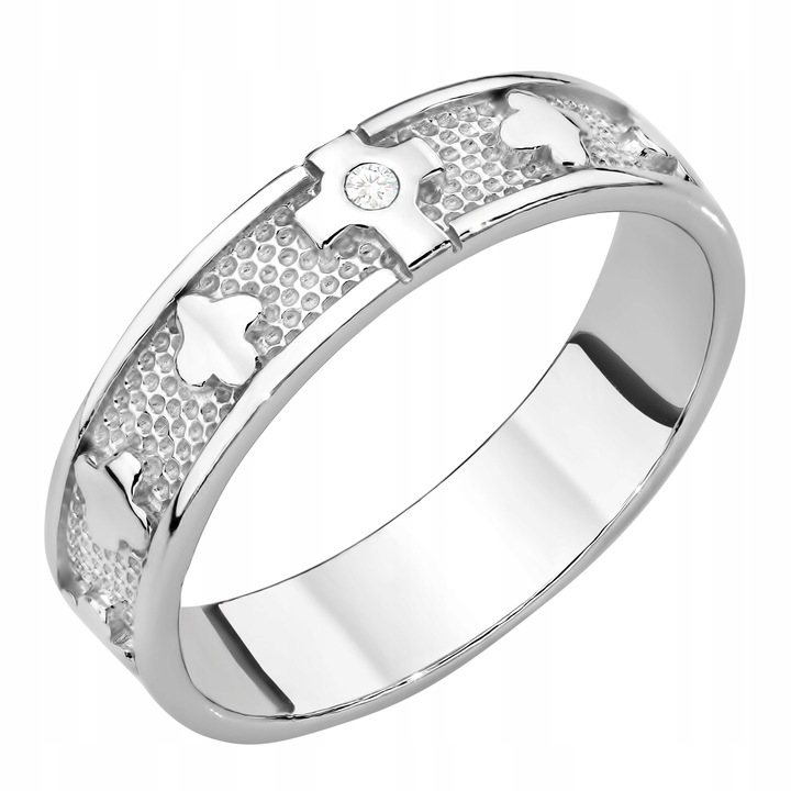 SREBRNY PIERŚCIONEK RÓŻANIEC NA PALEC pr. 925 r.15