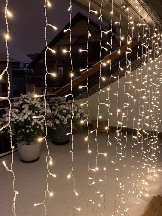 KURTYNA ŚWIETLNA 546LED XL LAMPKI CHOINKOWE 8 FUNKCJI sople CHOINKĘ CHOINKA