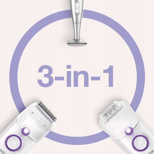 Depilator Braun SE5-825 +trymer do bikini +golarka