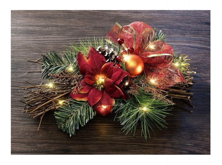 I.ge.a. stroik świąteczny Led bordowy