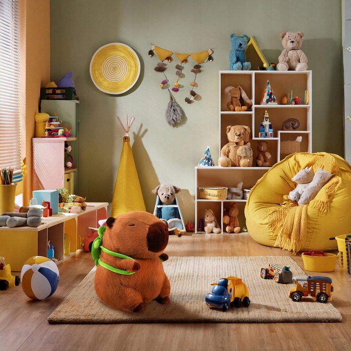 Maskotka Pluszowa Kapibara z Plecakiem 30 cm XL Miękki Pluszak Zwierzątko