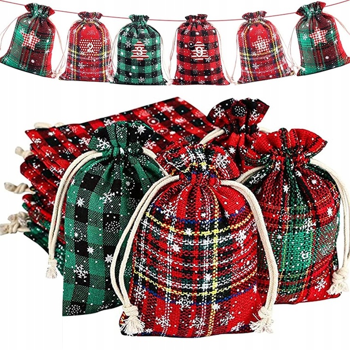 KALENDARZ ADWENTOWY DLA DZIECI DIY WORECZKI WISZĄCY PREZENT NAKLEJKI ZESTAW