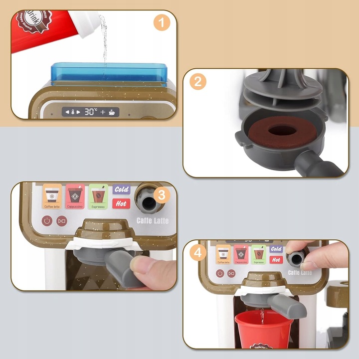 KASA SKLEPOWA INTERAKTYWNA PIZZERIA SKLEP DUŻY ZESTAW EKSPRES do KAWY WODA