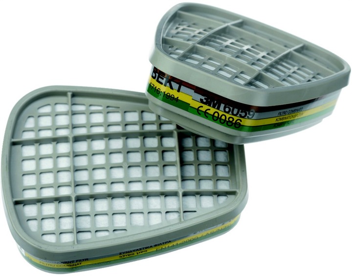 POCHŁANIACZ 6059 ABEK1 3M ORYGINAŁ komplet 2 sztuk pasuje do 3M 7502 6200