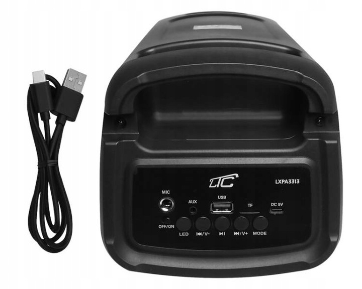 Głośnik bluetooth LTC 2x3" USB/SD/AUX 4000mAh LXPA3313