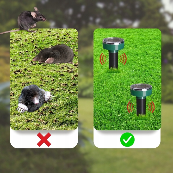 ODSTRASZACZ SOLARNY NA KRETY NORNICE I WĘŻE ODSTRASZACZ KRETÓW WĘŻY (4 SZT)