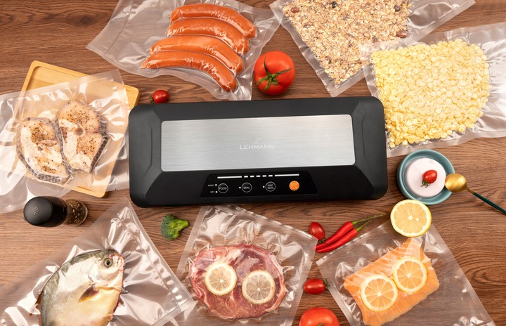 Zgrzewarka próżniowa Pakowarka żywności Automatyczna Roczny zapas folii 26m