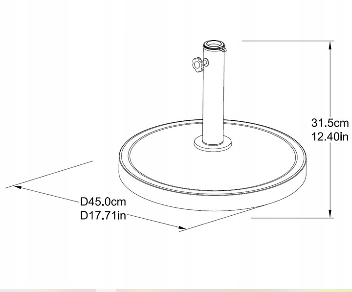 PODSTAWA PARASOLA OGRODOWEGO STOJAK NA PARASOL PODSTAWA POD PARASOL 14 kg