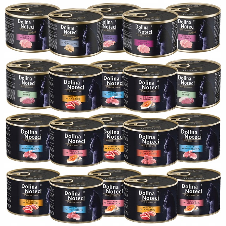 DOLINA NOTECI Premium Karma mokra dla kota Mix Smaków 20 x 185g bezzbożowa