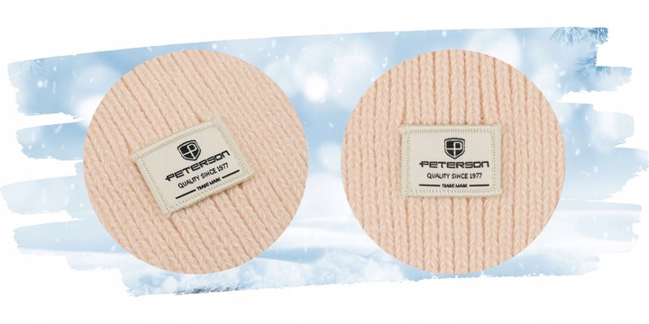 Czapka na zimę beanie damska PETERSON modna ciepła na jesień zimowa
