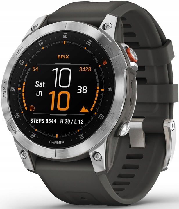 Smartwatch GARMIN Epix 2 Czarno-srebrny