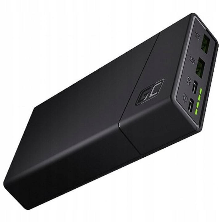 POWER BANK 20000mAh GREEN CELL 18W PD USB-C QC POWER DELIVERY QUICK CHARGE