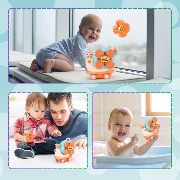 INTERAKTYWNY EDUKACYJNY ŚLIMAK ZABAWKA 4w1 JEŻDŻĄCY SENSORYCZNY DLA DZIECI