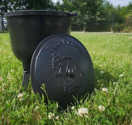 EMALIOWANY KOCIOŁEK 4L - gar garnek myśliwski żeliwny węgierski prażonki