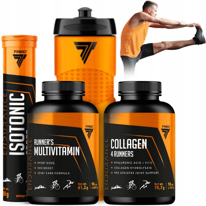 ZACZNIJ BIEGAĆ! ZESTAW ODŻYWEK DLA BIEGACZY NA START! IZOTONIK KOLAGEN TREC