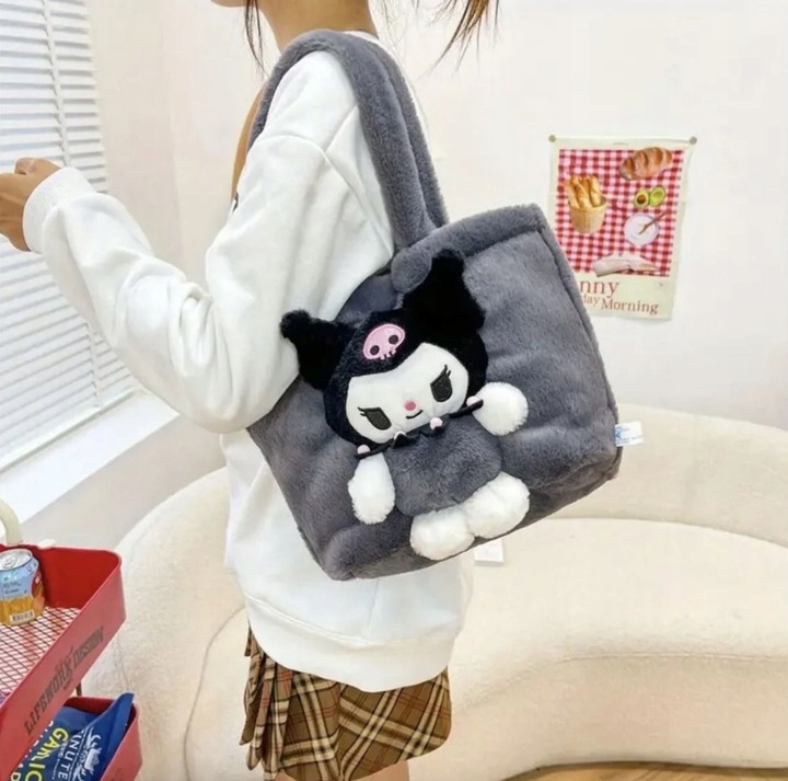 KUROMI Sanrio CINNAMOROLL PLUSZOWA TORBA TOREBKA DLA DZIECI MASTKOTKA