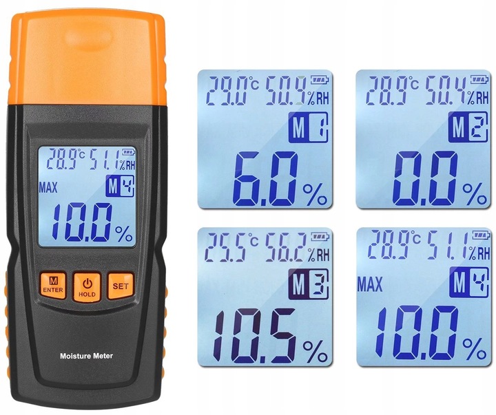 WILGOTNOŚCIOMIERZ DREWNA MIERNIK WILGOCI DRZEWA