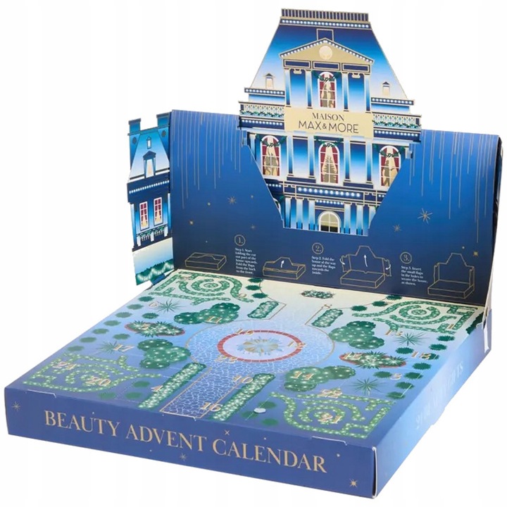 Kalendarz Adwentowy MAX & MORE 24 LUKSUSOWE kosmetyki do twarzy i ciała ONA