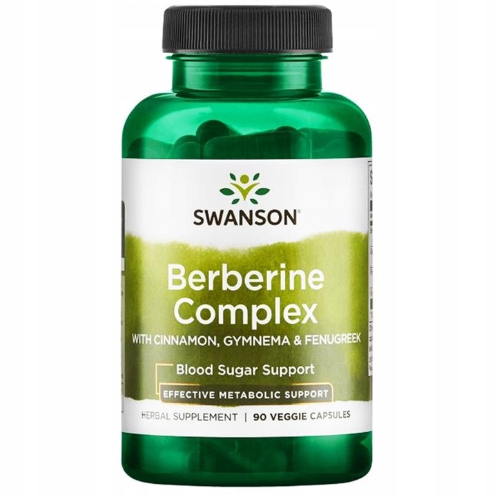 SWANSON BERBERYNA compx CYNAMON gymnema KOZIERADKA 90 kapsułek wege CUKIER