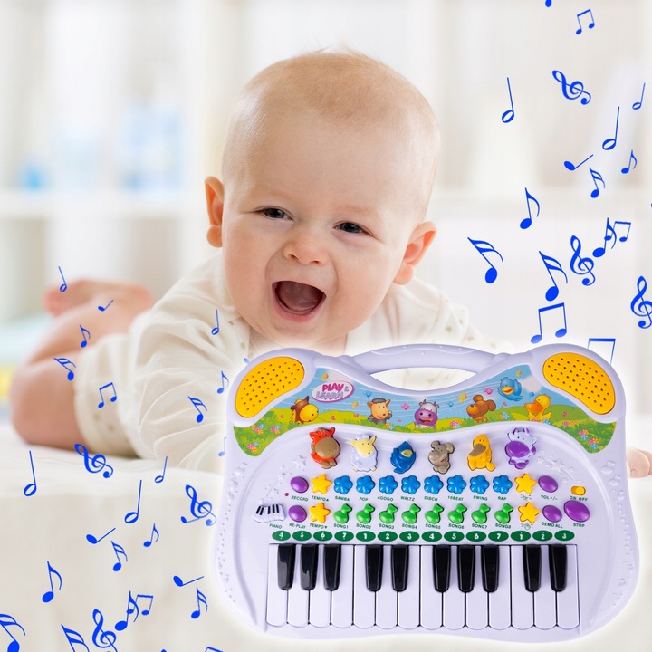 ORGANY PIANINKO ORGANKI DLA DZIECI EDUKACYJNE FARMA ODGŁOSY ZWIERZĄT