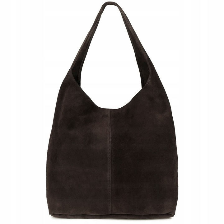 CZEKOLADOWA ZAMSZOWA TOREBKA WOREK BRĄZOWA TOREBKA ZAMSZ NATURALNY ZAMEK A4