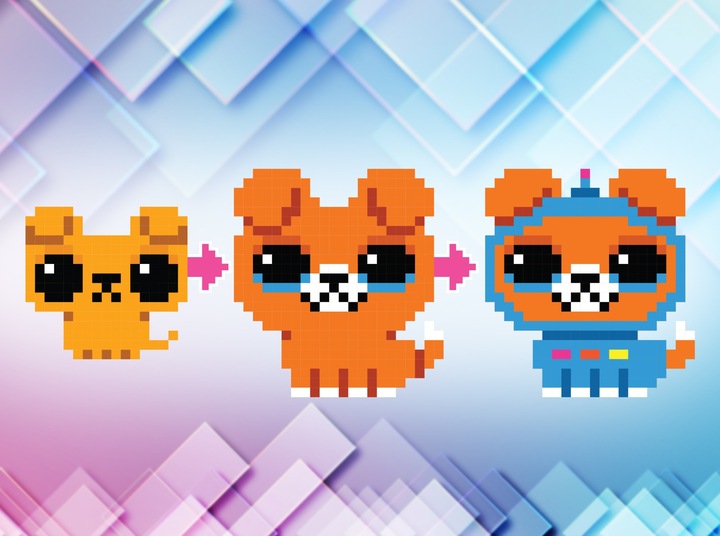 BITZEE INTERAKTYWNE ZWIERZĄTKO CYFROWE HOLOGRAM Spin Master miętowe