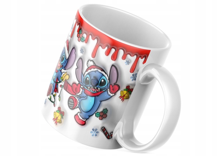 Świąteczny Kubek 3D Disney, Stitch - Idealny Na Prezent - Urodziny - NOWOŚĆ