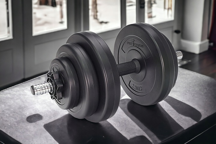 HANTLE REGULOWANE ZESTAW HANTLI HANTELKI SZTANGIELKI DO ĆWICZEŃ 2x10kg 20KG