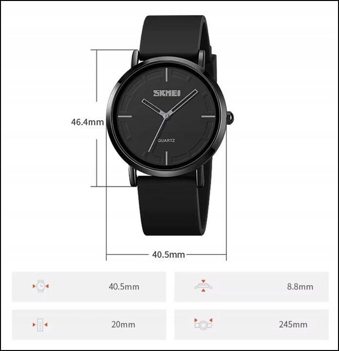 Zegarek damski / SKMEI / skm.120501b.wm / analogowy / czytelna tarcza