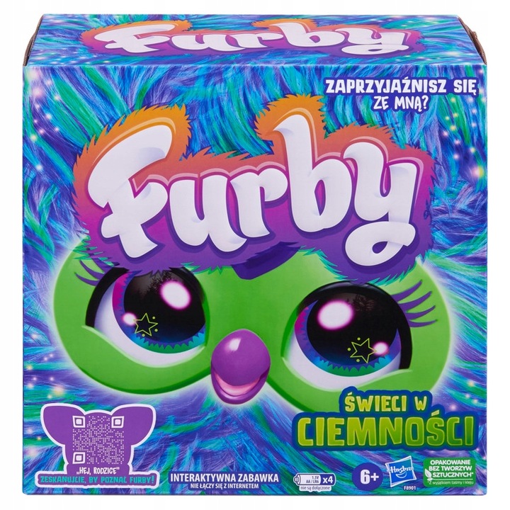 Hasbro FURBY Galaxy Interaktywna Maskotka Zorza świeci w ciemności PL F8901