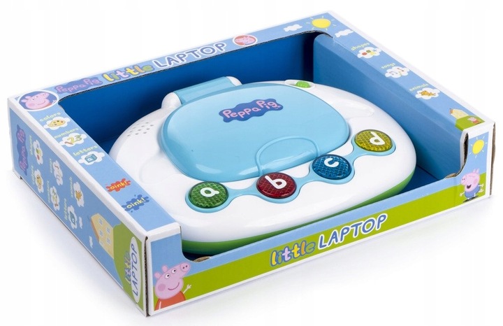 LAPTOP EDUKACYJNY DLA DZIECI po polsku INTERAKTYWNY KOMPUTER ŚWINKA PEPPA