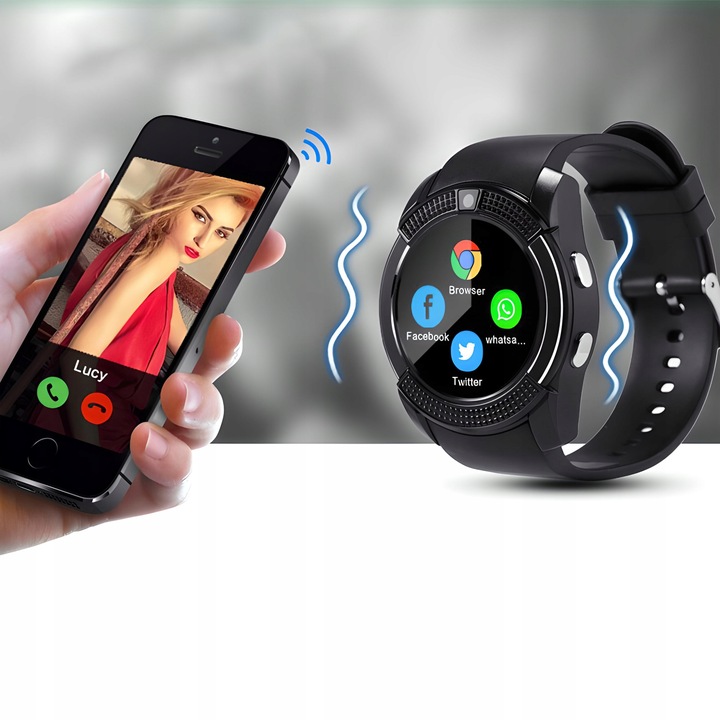SMARTWATCH V8 ZEGAREK SMART WATCH PL KARTA SIM SD