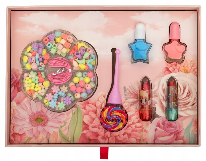 ZESTAW KOSMETYKÓW DO MAKIJAŻU MAKE UP KUFEREK NA KOSMETYKI CIENIE LAKIERY