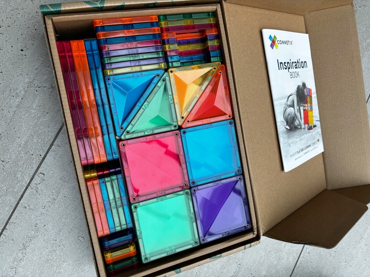 Klocki magnetyczne konstrukcyjne duże Rainbow Creative Pack 102 Connetix