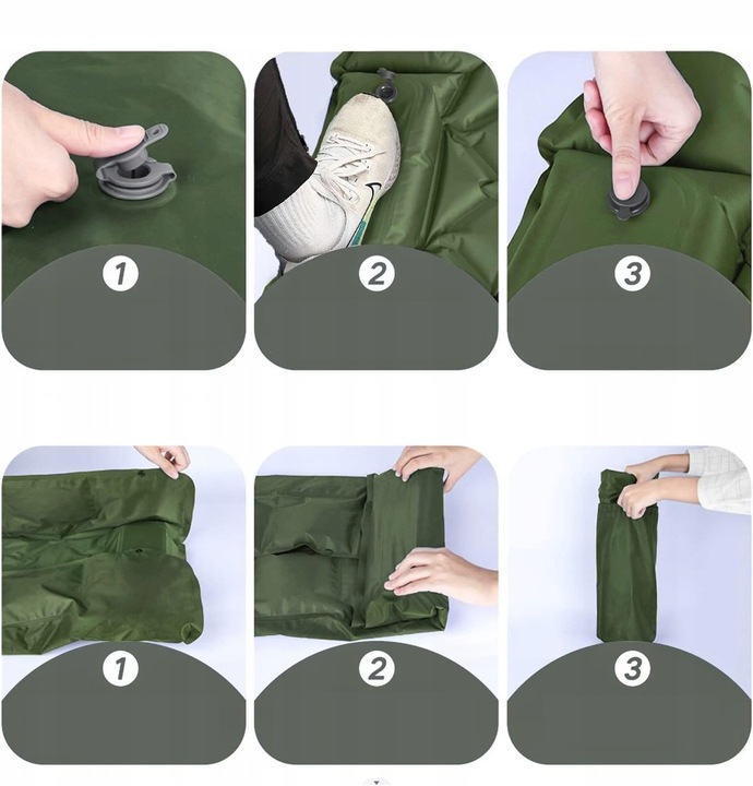 MATA SAMOPOMPUJĄCA SIĘ KARIMATA MATERAC TURYSTYCZNA 200X70 CM JEDNOOSOBOWA