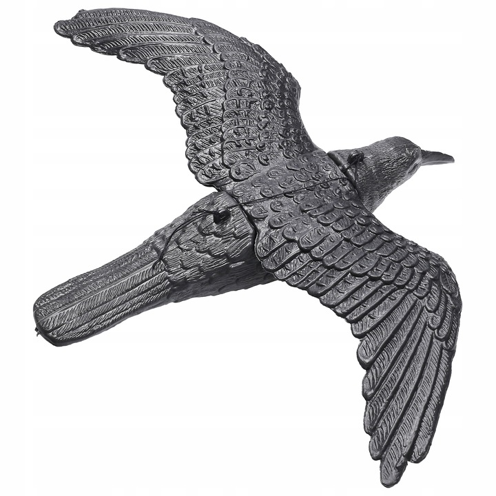 Kruk w locie Sillar makieta ptaka kruka odstraszacz ptaków gołębi szpaki 3x