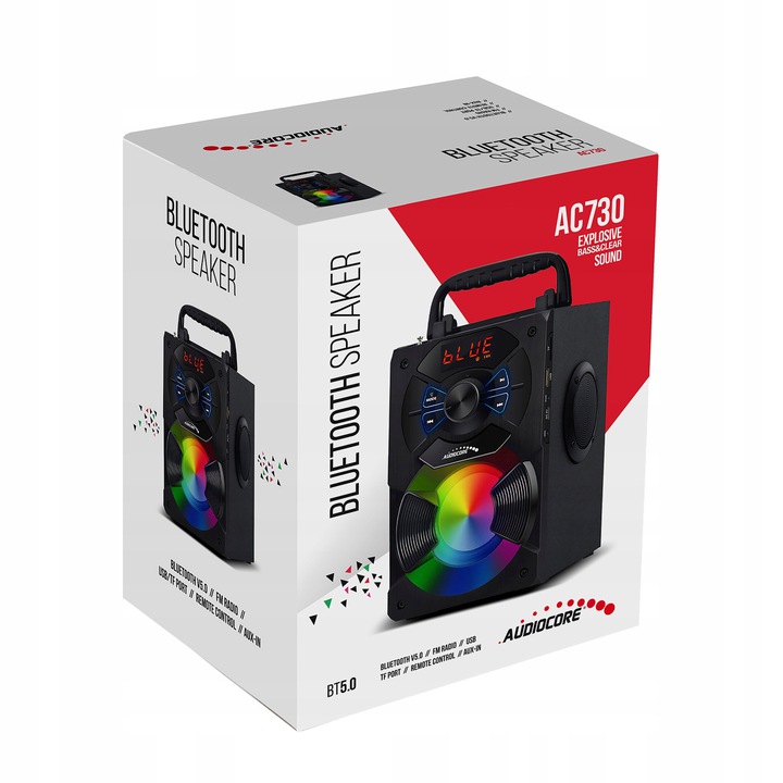 GŁOŚNIK BEZPRZEWODOWY BLUETOOTH PRZENOŚNY USB AUX