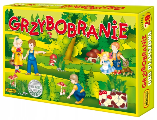 Grzybobranie. Gra planszowa, rodzinna. Adamigo.