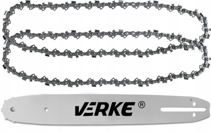 PROWADNICA Z 2 ŁAŃCUCHAMI PIŁY PILARKI SPALINOWEJ 10'' 25cm 3/8" 1,3mm 40o