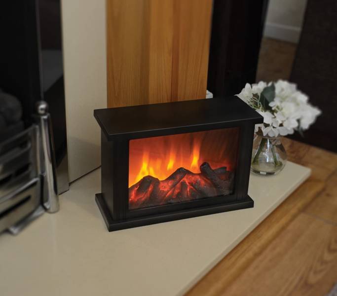 KOMINEK LED LAMPION Z OGNIEM RUCHOMY PŁOMIEŃ ELEKTRYCZNY DEKORACJA ŚWIĘTA