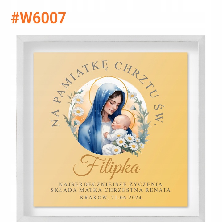 Złoty Krzyżyk z Łańcuszkiem pr. 585 Prezent na Pamiątkę Chrztu Świętego