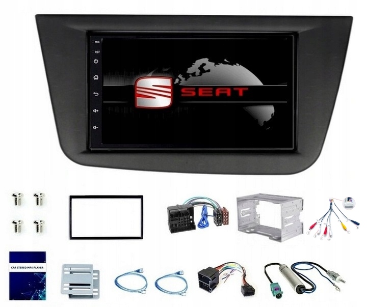 RADIO 2 DIN ANDROID AUTO CARPLAY RDS USB AUX SEAT LEON 2004-2012