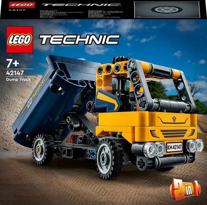 LEGO TECHNIC ZESTAW KLOCKI 2W1 WYWROTKA KOPARKA 42147 PREZENT DLA DZIECI