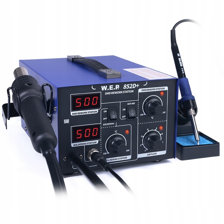 Stacja lutownicza HOTAIR WEP 852D+ 2w1 3 dysze 700W