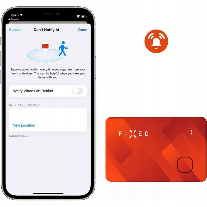 Fixed lokalizator Bluetooth tracker karta do portfela do Apple My Find