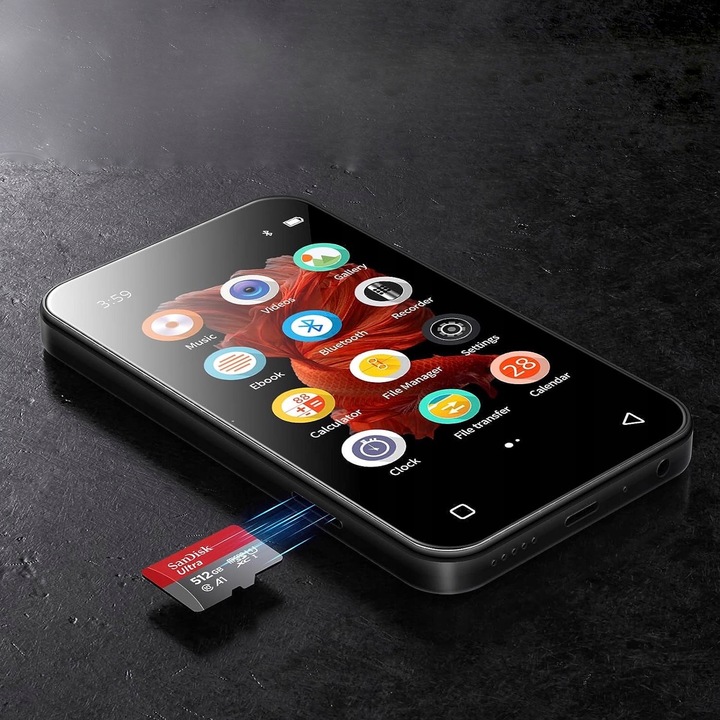 Odtwarzacz MP3 MP4 dotykowy Video Bluetooth WIFI HiFi+ słuchawki KARTA 64GB