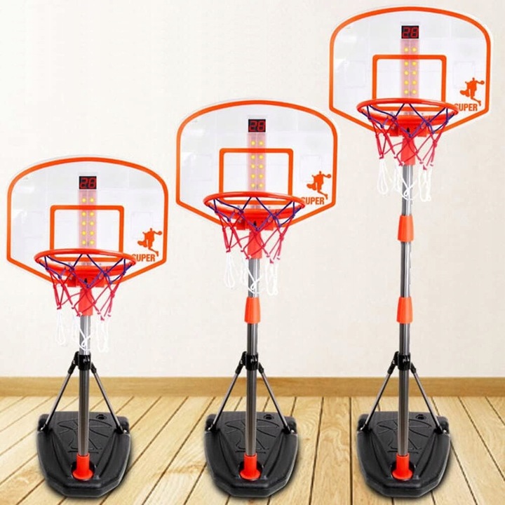 ZESTAW DO GRY W KOSZYKÓWKĘ w domu DUŻA KOSZYKÓWKA + PIŁKA cyfrowy licznik