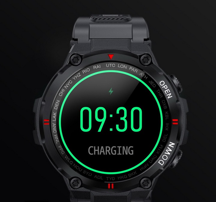 WOJSKOWY ZEGAREK SMARTWATCH PULSOMETR ROZMOWY POLSKIE MENU MOCNA BATERIA