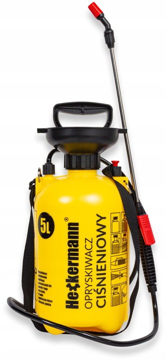 RĘCZNY OPRYSKIWACZ CIŚNIENIOWY SPRYSKIWACZ DUŻA POJEMNOŚĆ 5L REGULACJA DYSZ